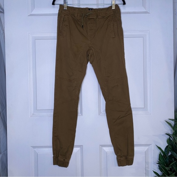 Jeaniologie Hendrix Twill Dark Khaki Color Jogger Pull On Pants Size XL - Picture 1 of 9